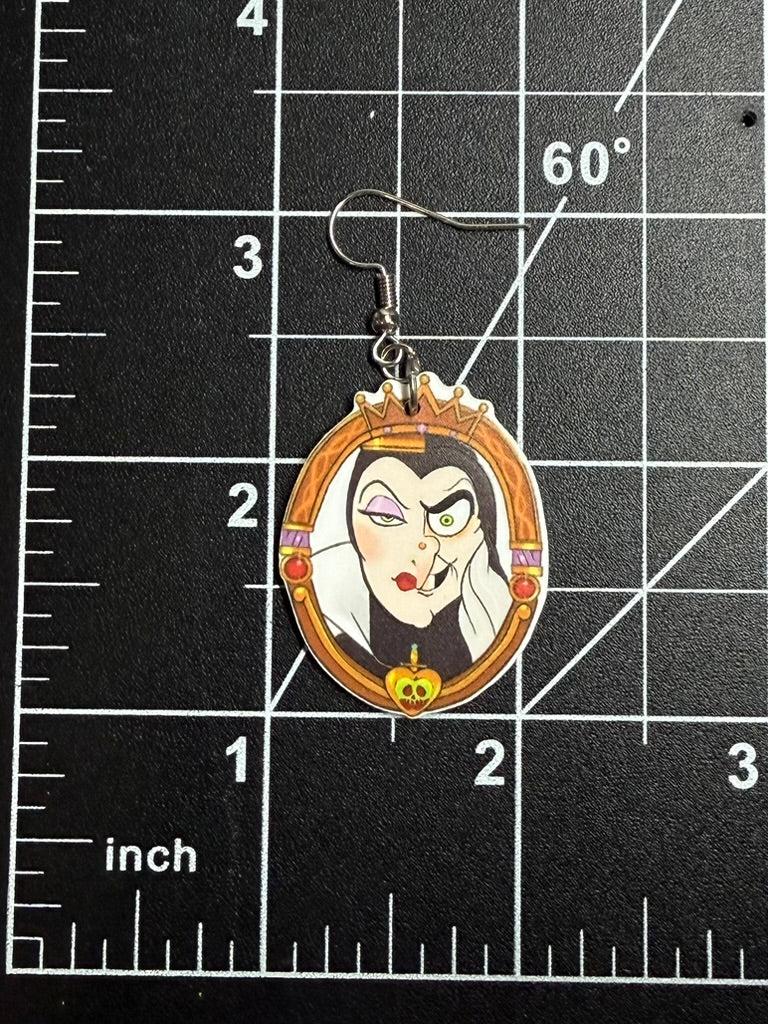 Snow White Inspired Dangle Earrings | Handmade Disney-Inspired Princess Earrings | Fairy Tale Jewelry