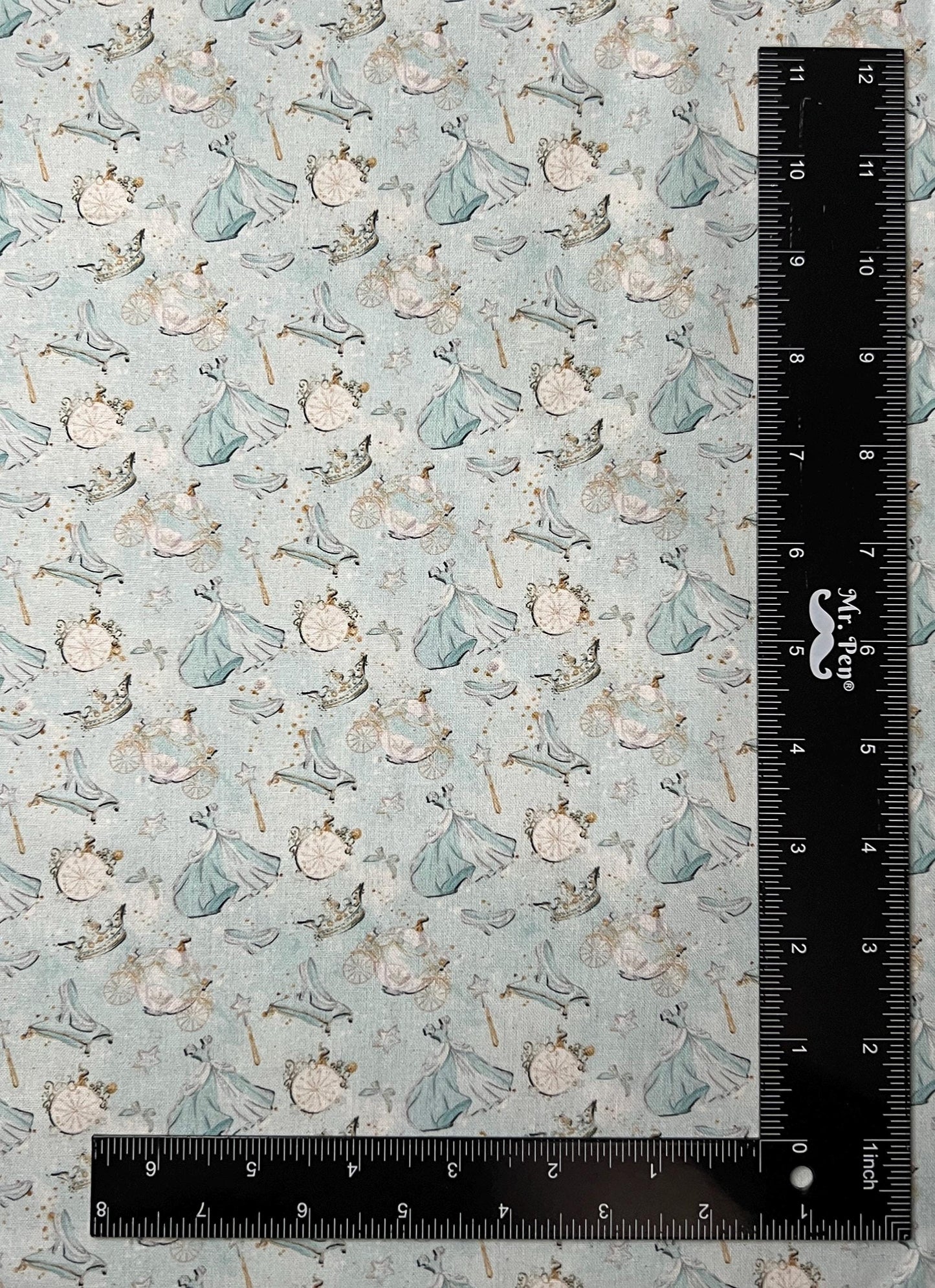 Cinderella Dress Remnants 100% Cotton Fabric (Small Print)