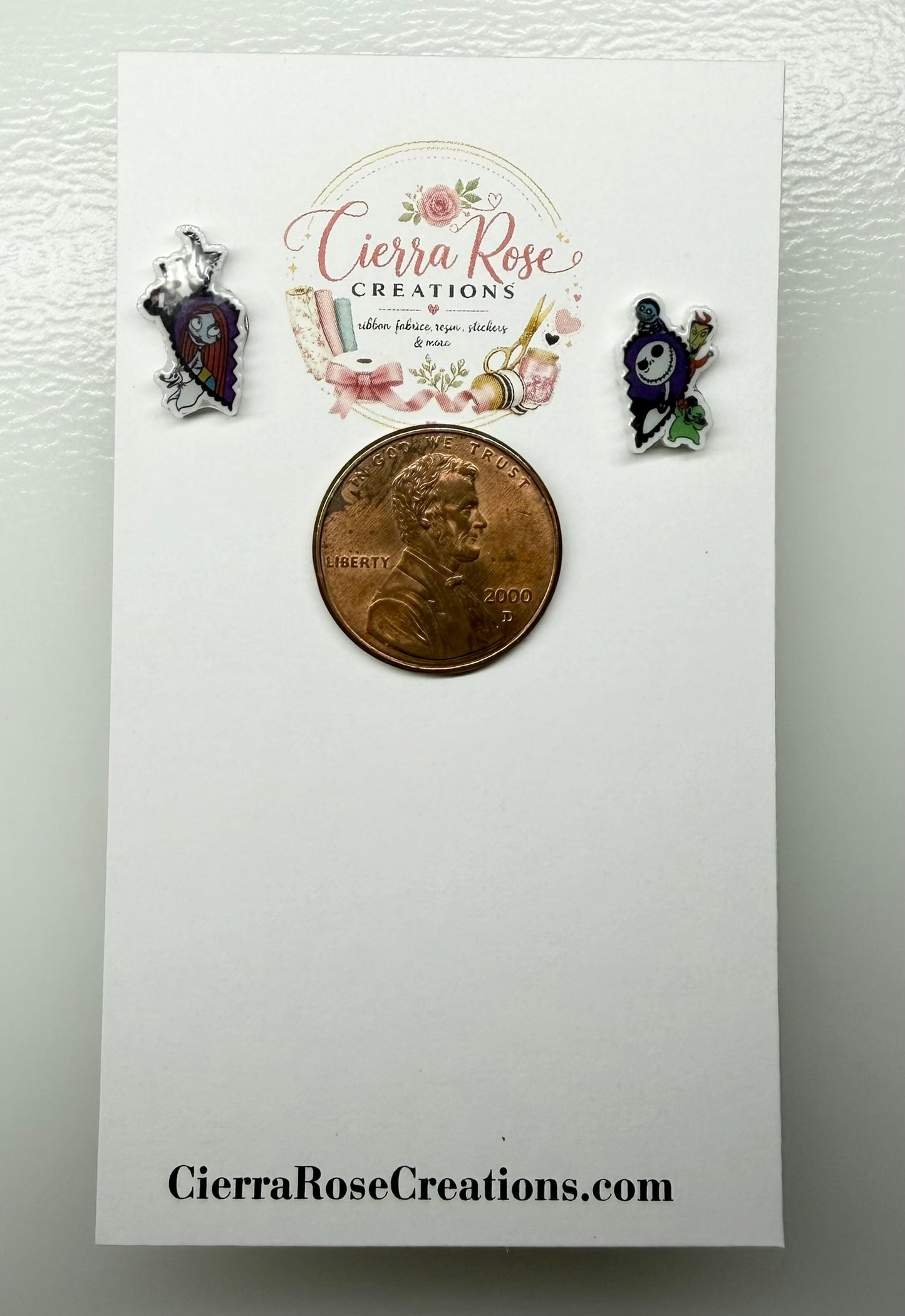 Nightmare Before Christmas Half Heart Earrings