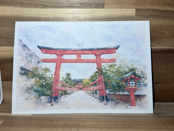 Japanese Temple | ACEO Watercolor Print
