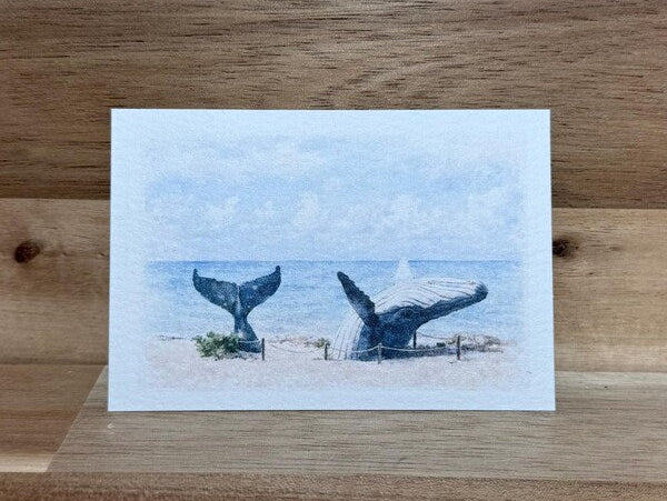 Whale Beach Sculpture | ACEO Watercolor Print