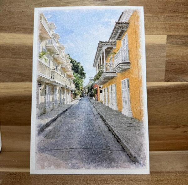 Cartagena Walk Trough | ACEO Watercolor Print