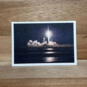 Night Spaceship Take Off| ACEO Watercolor Print