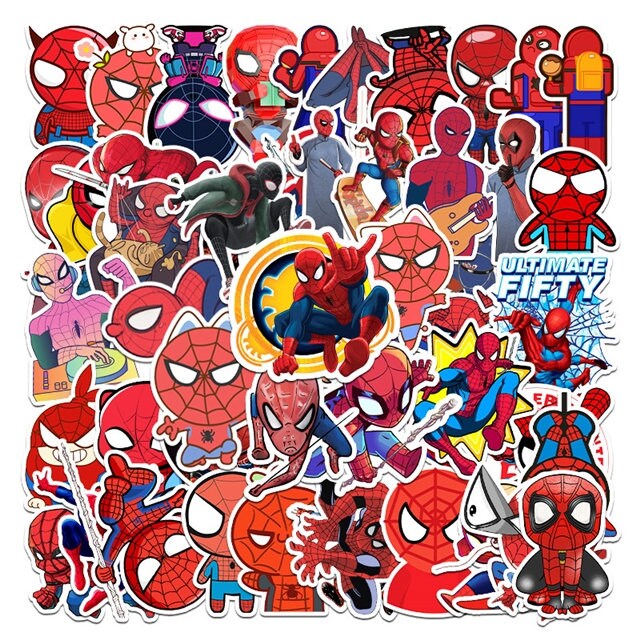 Spiderman Stickers -- Waterproof -- Laptop, Hydro Flask, Scrapbooking, Journaling, Luggage, Skateboard, Diary, Phone Case