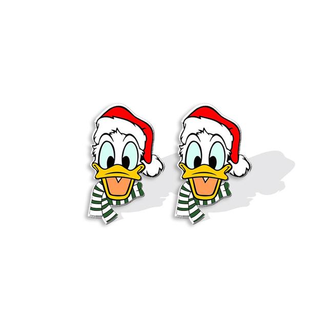 Donald Duck Christmas Earrings