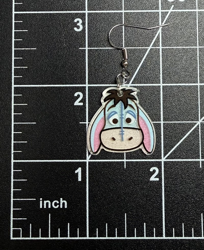 Winnie the Pooh Glitter Earrings |Pooh|Eeyore|Piglet|