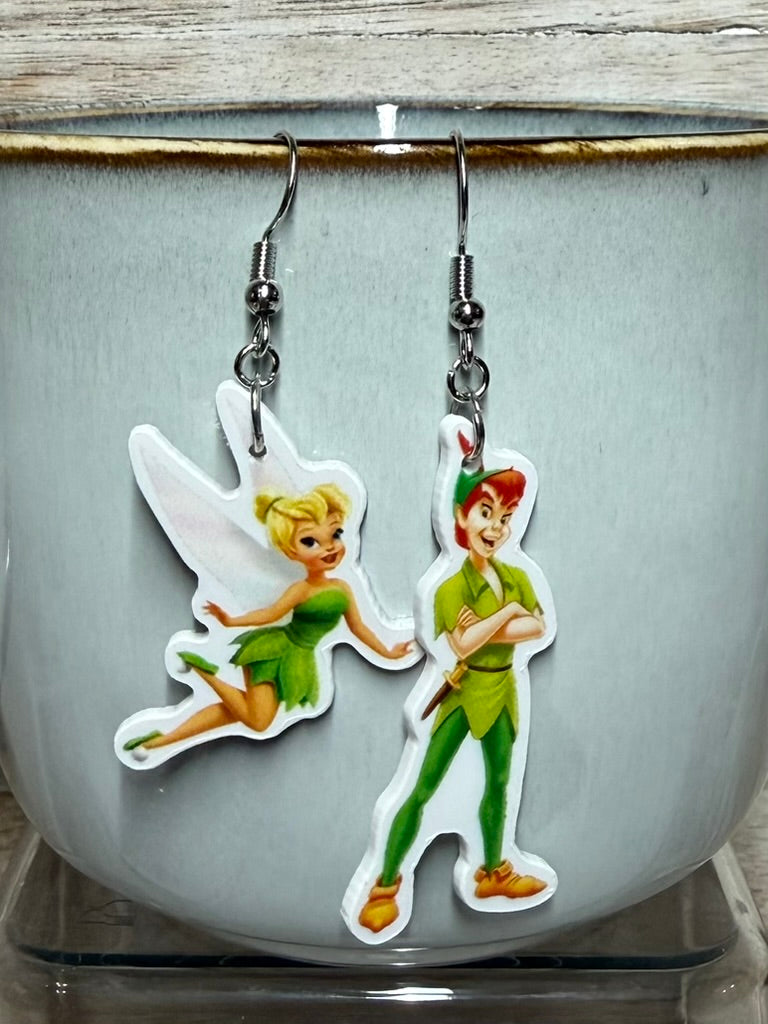 TinkerBell and PeterPan Earrings