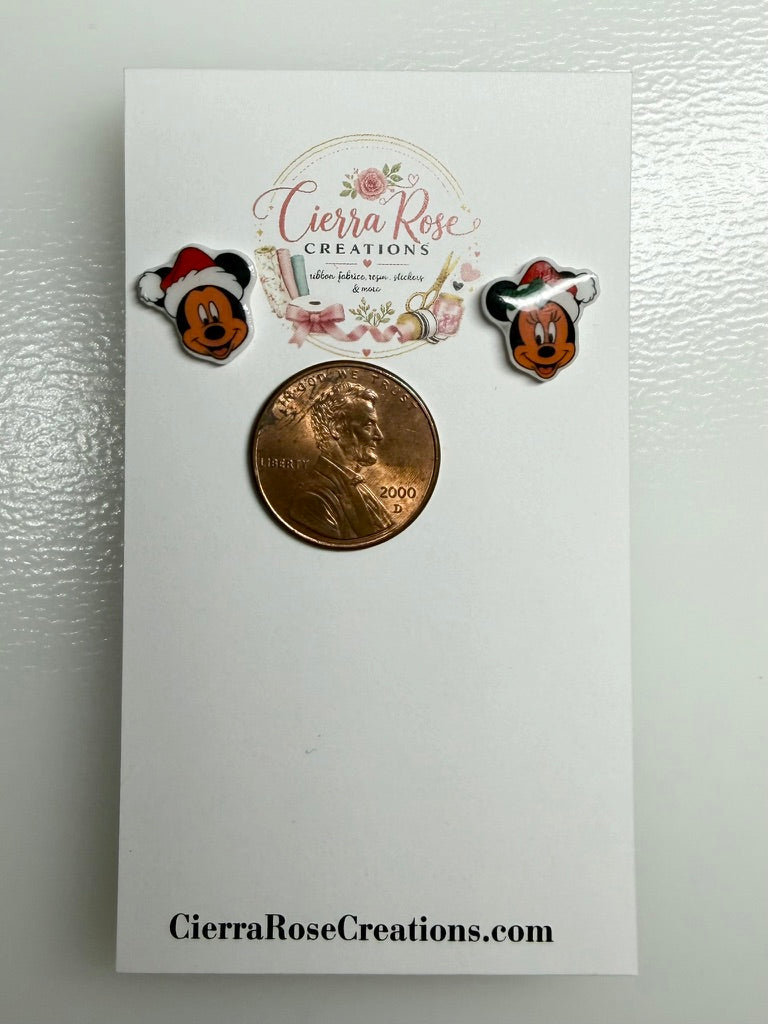 Mickey and Minnie Holiday Earrings