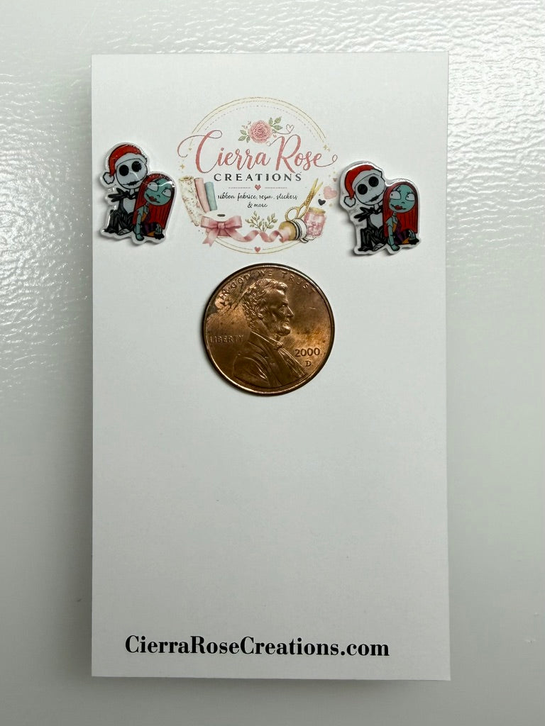 Santa Jack and Sally Earrings