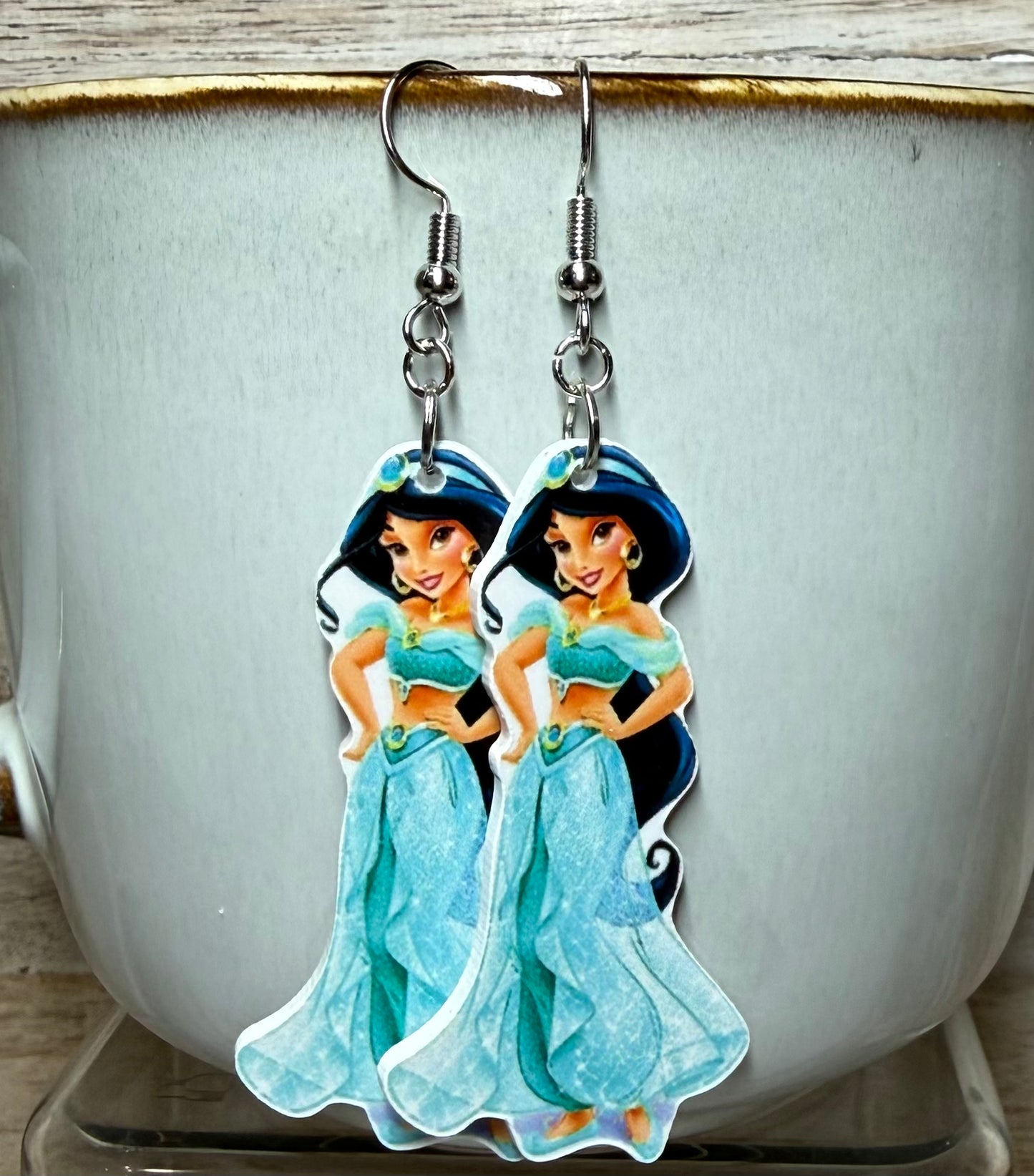 Princess Dangle Earrings | Jasmine & Rapunzel | Handmade Disney-Inspired Earrings