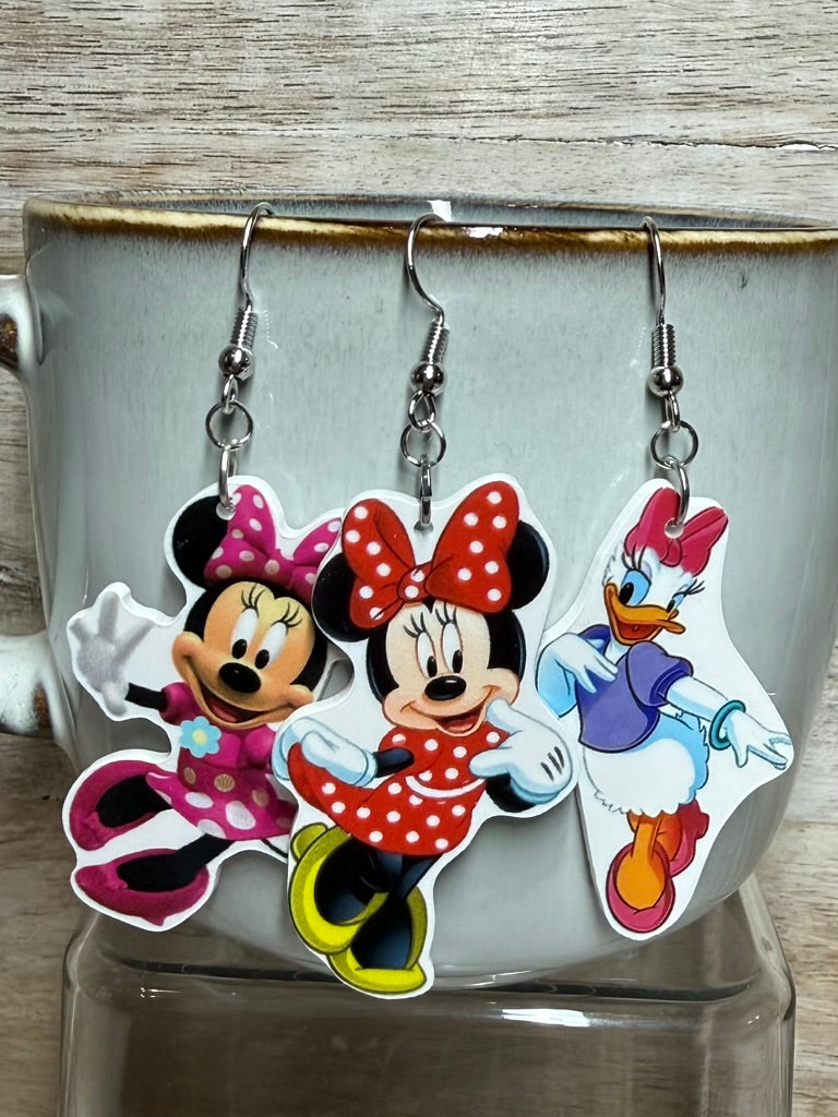 Minnie Mouse and Daisy Earrings