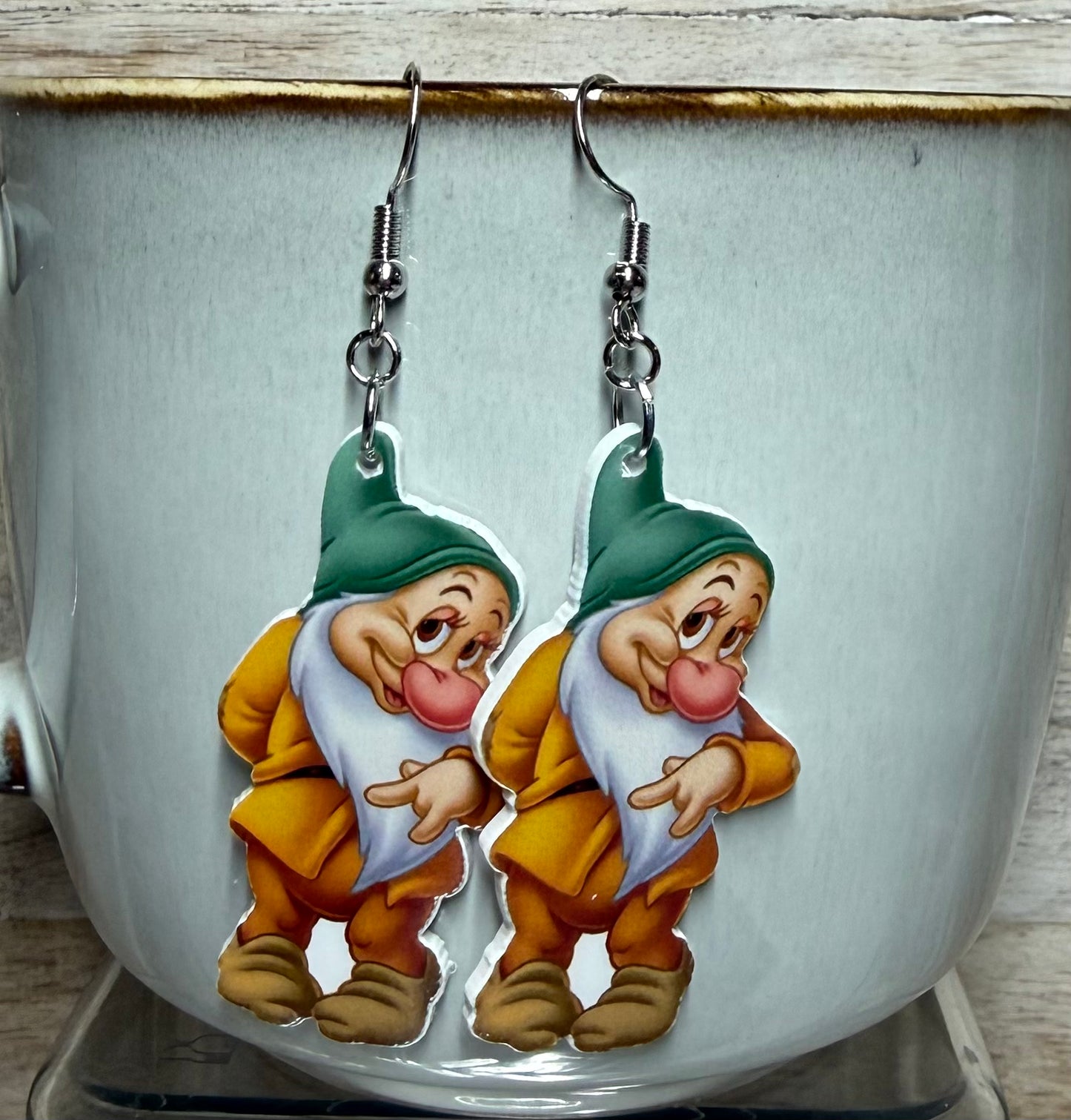 Snow White Inspired Dangle Earrings | Handmade Disney-Inspired Princess Earrings | Fairy Tale Jewelry