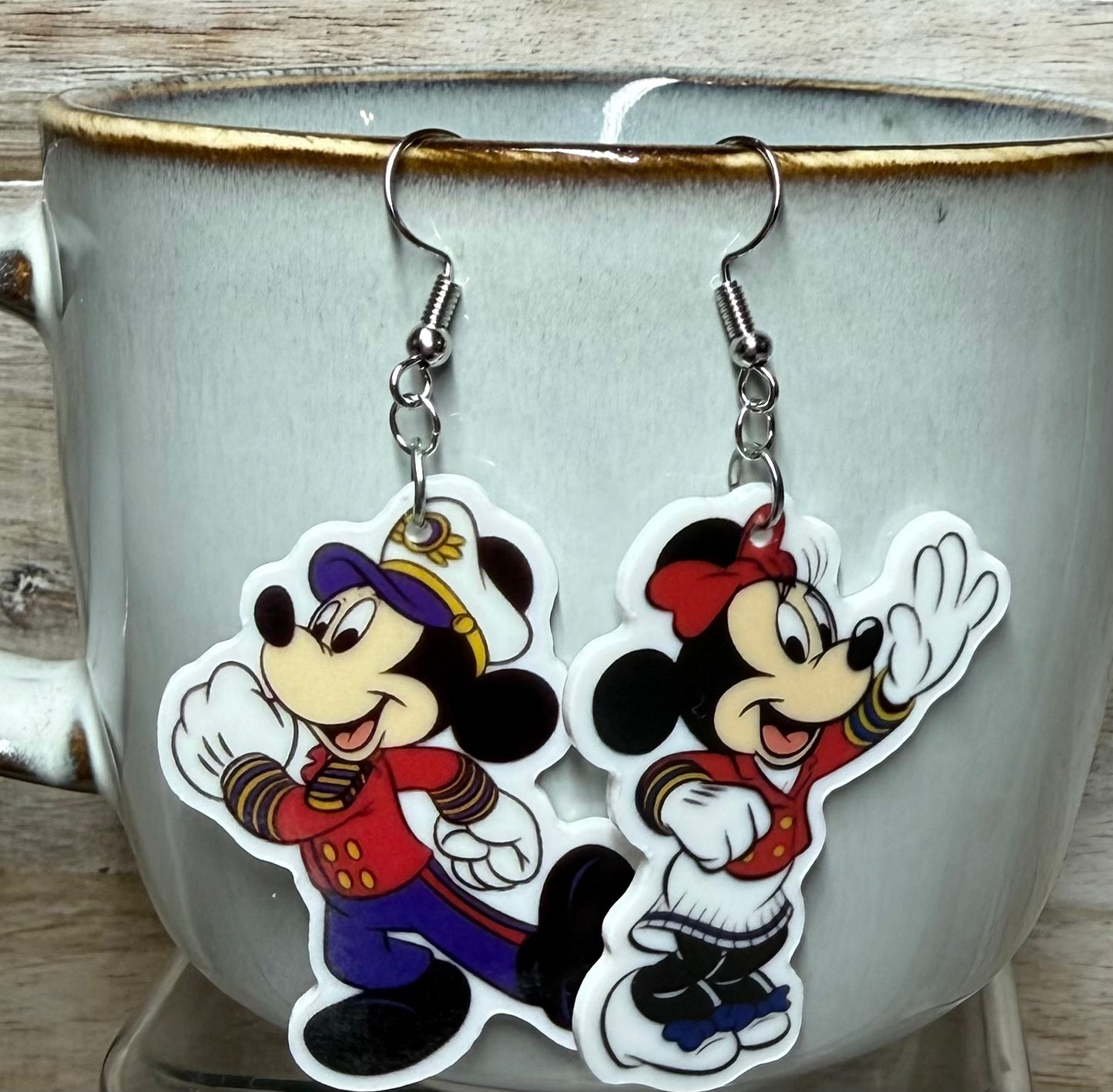 Cruise Mickey and Minnie Earrings