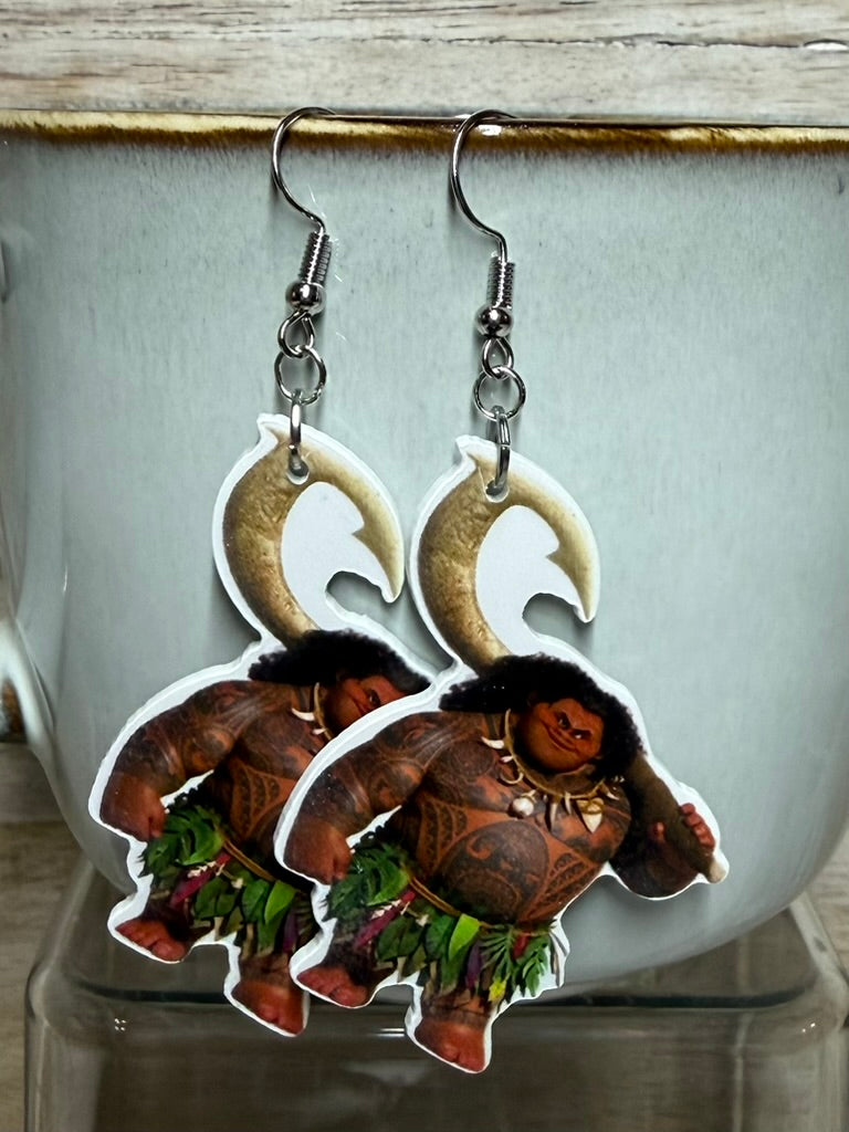 Moana Themed Earrings |Maui| Pua|