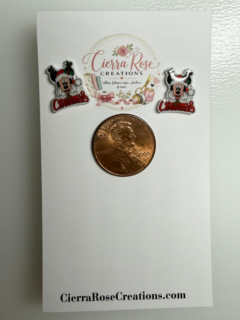Christmas Mickey Earrings