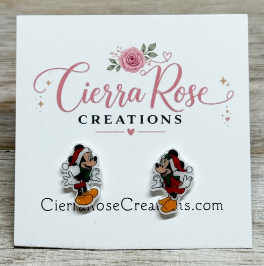 Mickey and Minnie in love Earrings