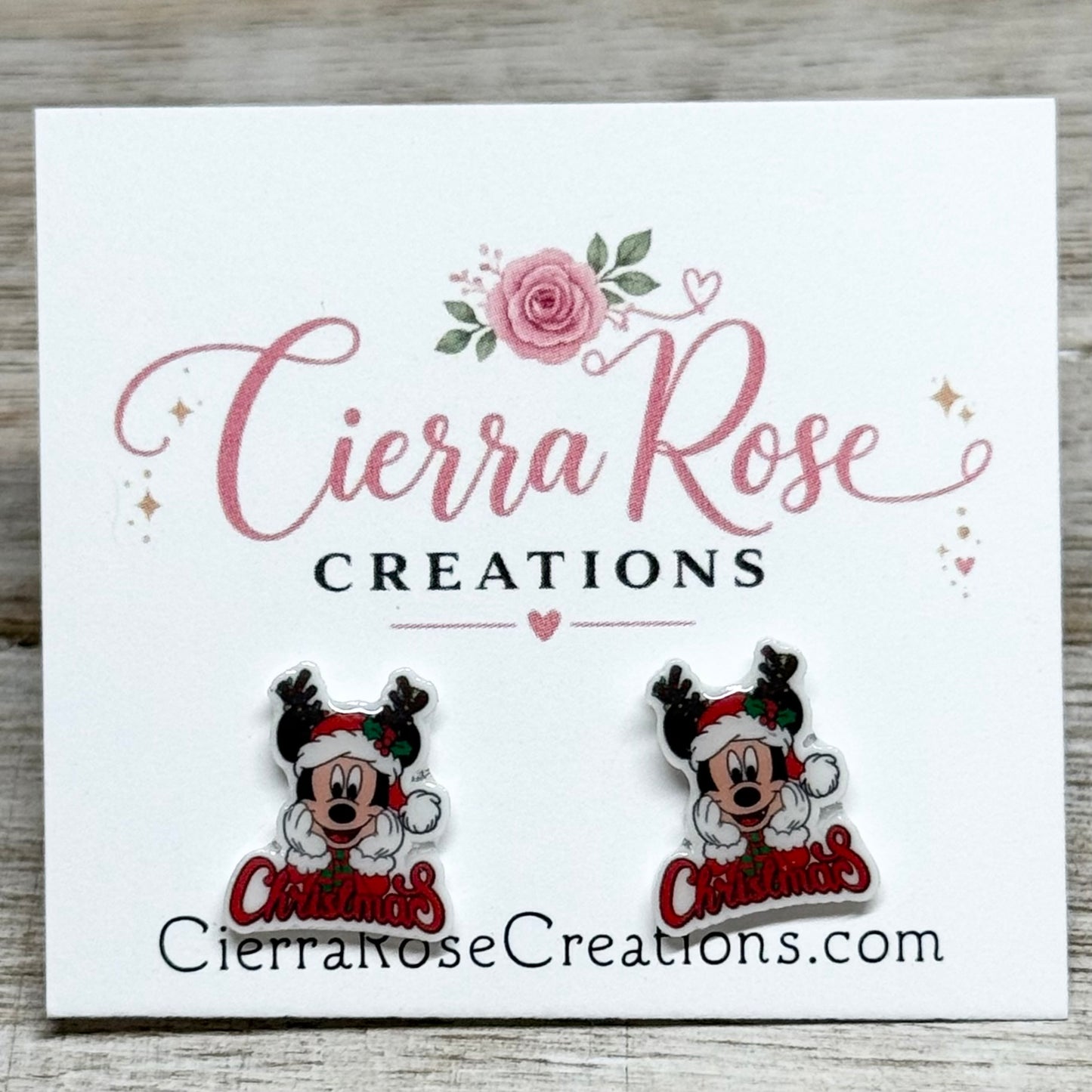 Christmas Mickey Earrings