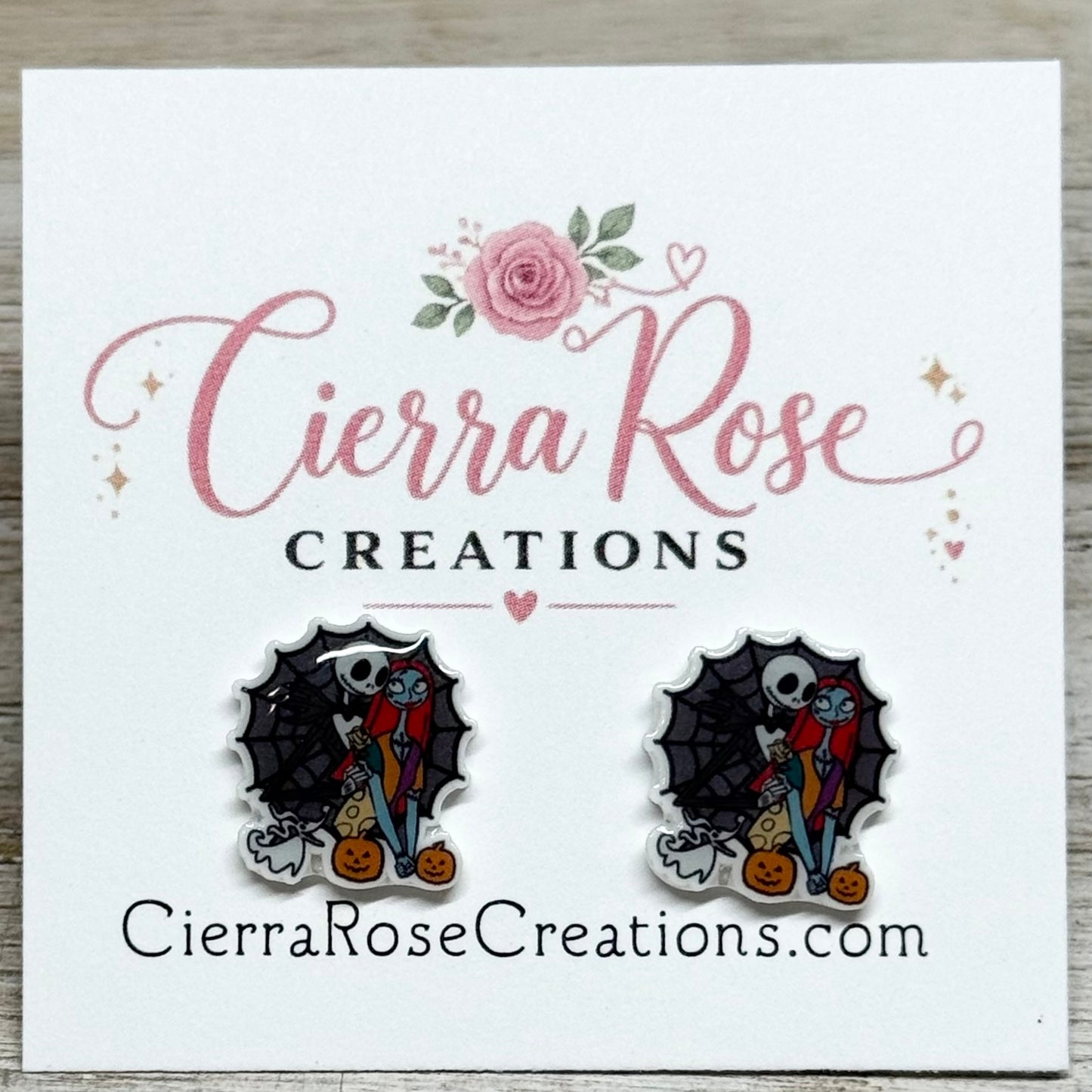 Nightmare Before Christmas Web Earrings