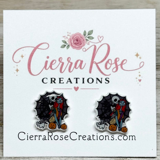 Nightmare Before Christmas Web Earrings