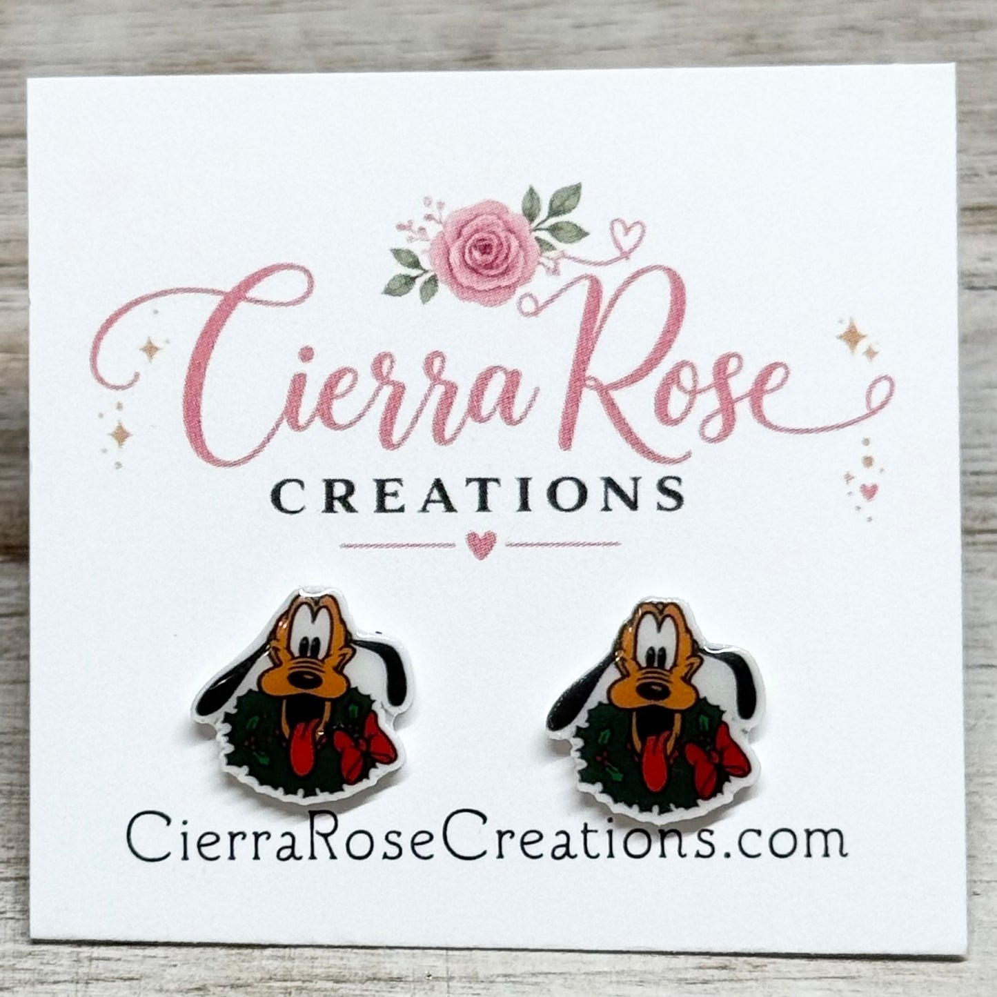 Pluto Christmas Earrings