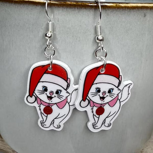 Marie Aristocat Christmas Earrings