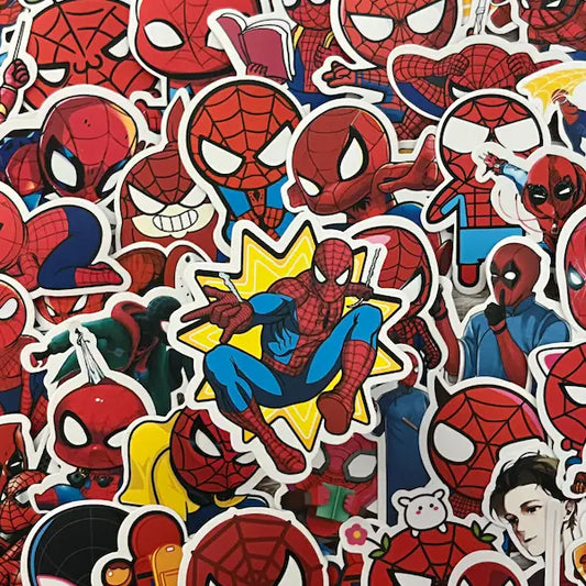 Spiderman Stickers -- Waterproof -- Laptop, Hydro Flask, Scrapbooking, Journaling, Luggage, Skateboard, Diary, Phone Case