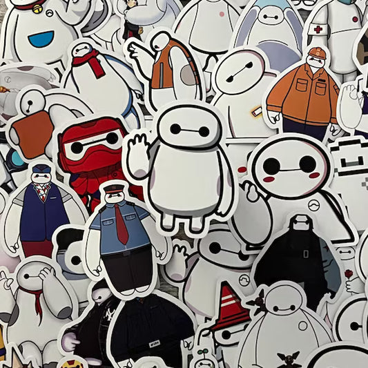 Big Hero 6 Stickers -- Waterproof -- Laptop, Hydro Flask, Scrapbooking, Journaling, Luggage, Skateboard, Diary, Phone Case