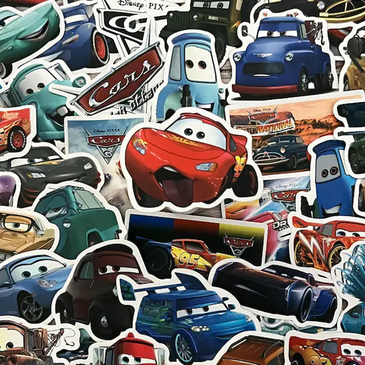 Cars Stickers -- Waterproof -- Laptop, Hydro Flask, Scrapbooking, Journaling, Luggage, Skateboard, Diary, Phone Case