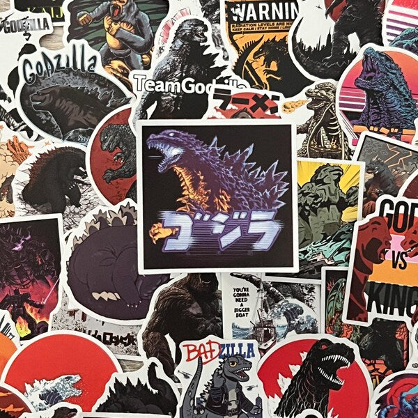 Godzilla-- Waterproof -- Laptop, Hydro Flask, Scrapbooking, Journaling, Luggage, Skateboard, Diary, Phone Case