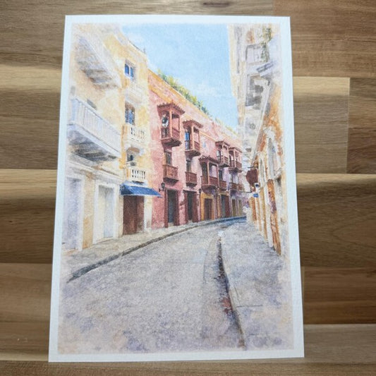 Cartagena Roadway  | ACEO Watercolor Print