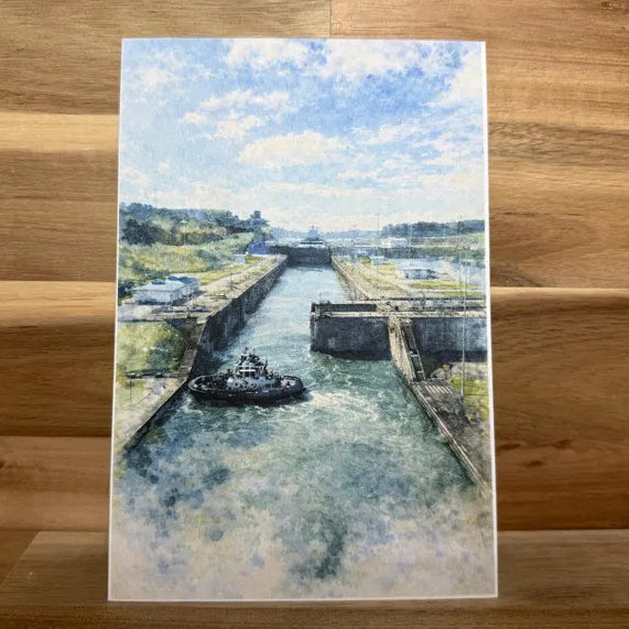 Panama Canal | ACEO Watercolor Print