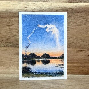 Lake Takeoff  | ACEO Watercolor Print