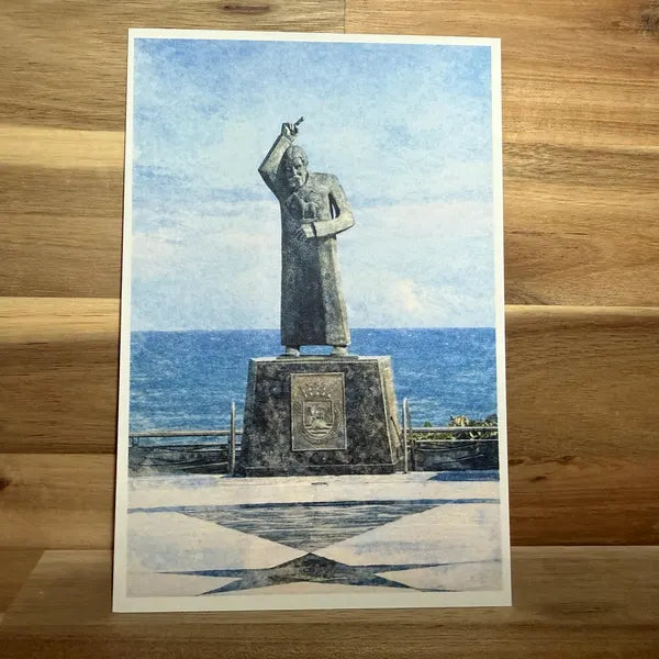 Prince Henry the Navigator Sculpture  | ACEO Watercolor Print