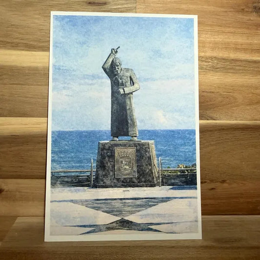 Prince Henry the Navigator Sculpture  | ACEO Watercolor Print