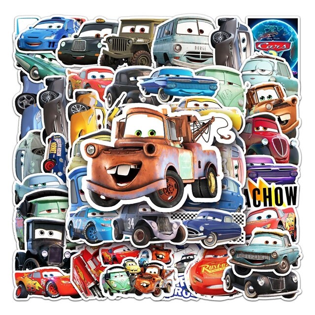 Cars Stickers -- Waterproof -- Laptop, Hydro Flask, Scrapbooking, Journaling, Luggage, Skateboard, Diary, Phone Case