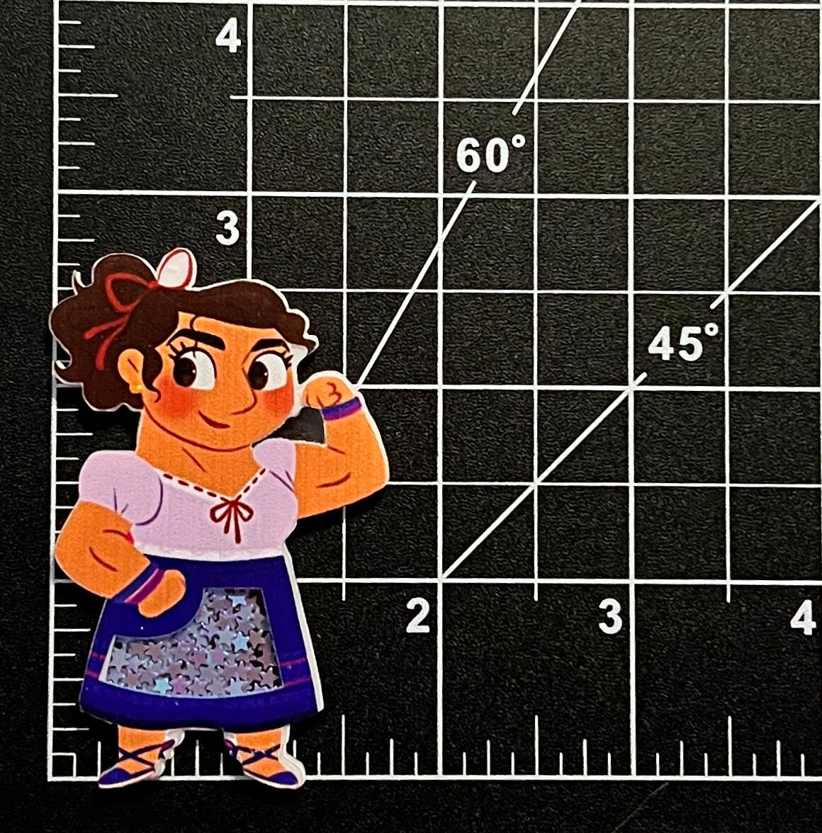 Disney Encanto Acrylic Shakers | Mirabel, Bruno, Isabela, Luisa, Antonio, Dolores | Hair Bow Center, Key Ring, Scrapbook Embellishment