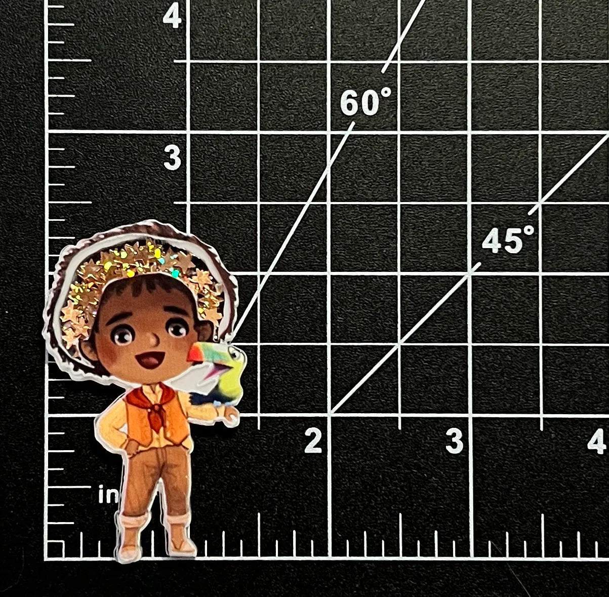Disney Encanto Acrylic Shakers | Mirabel, Bruno, Isabela, Luisa, Antonio, Dolores | Hair Bow Center, Key Ring, Scrapbook Embellishment