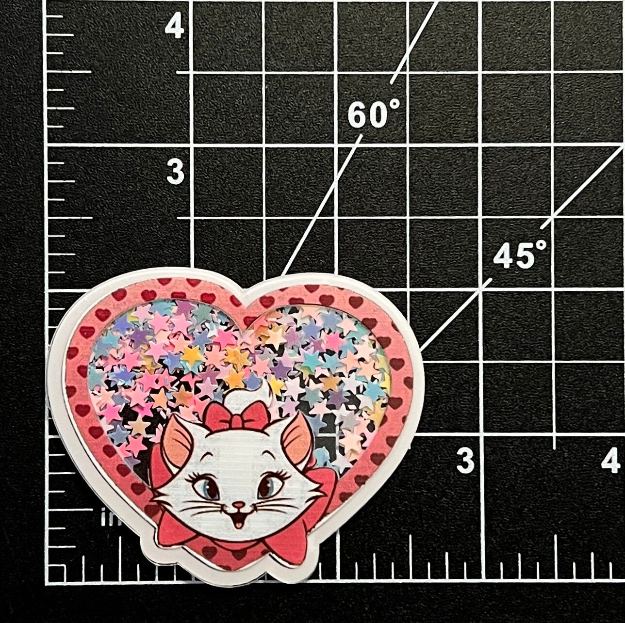 Disney Aristocats Marie Acrylic Shakers | Hair Bow Center, Key Ring, Scrapbook Embellishment