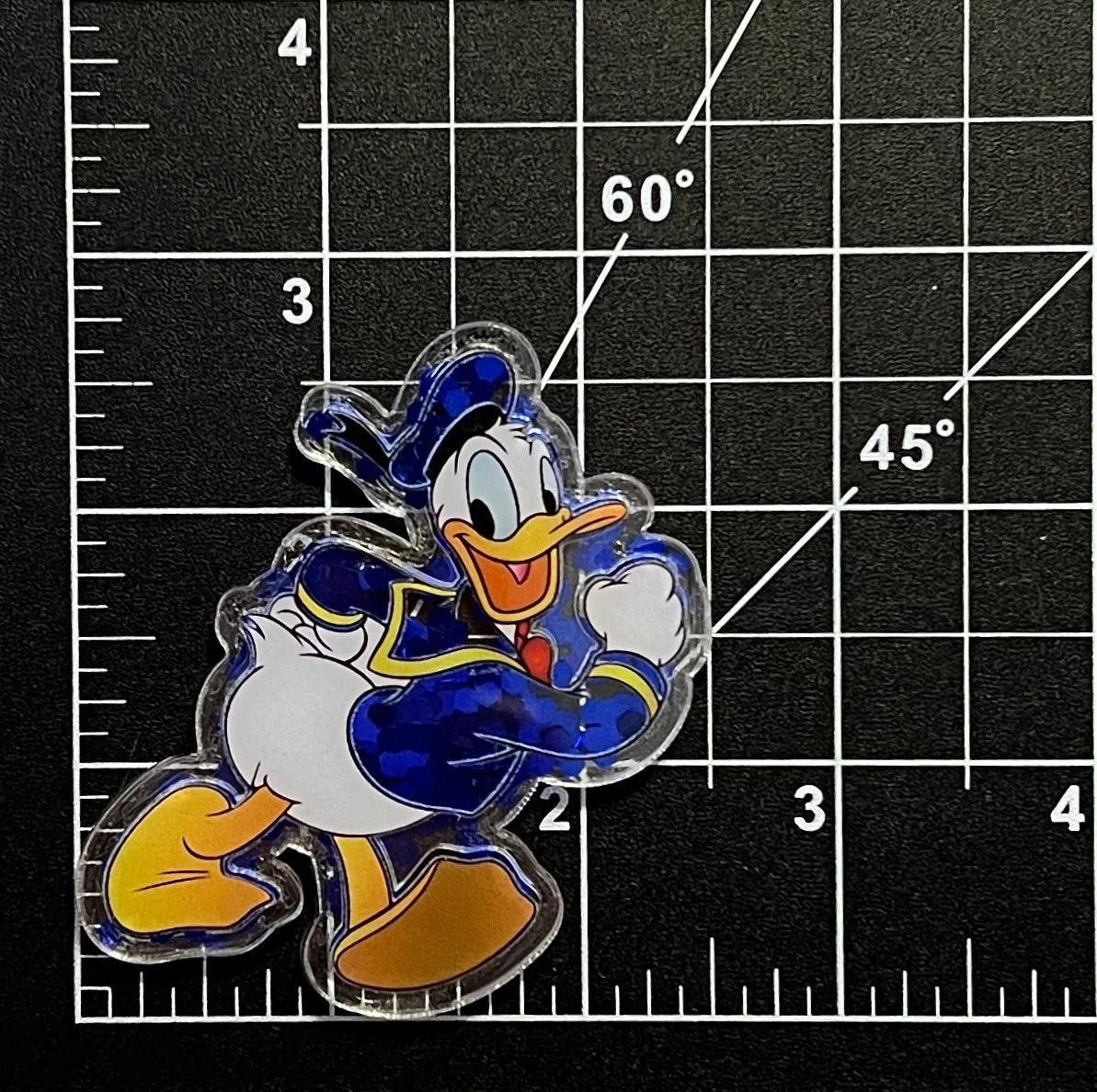 Disney Donald Duck Acrylic Shakers | Hair Bow Center, Key Ring, Scrapbook Embellishment