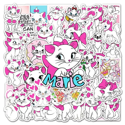 Aristocats Marie Stickers -- Waterproof -- Laptop, Hydro Flask, Scrapbooking, Journaling, Luggage, Skateboard, Diary, Phone Case