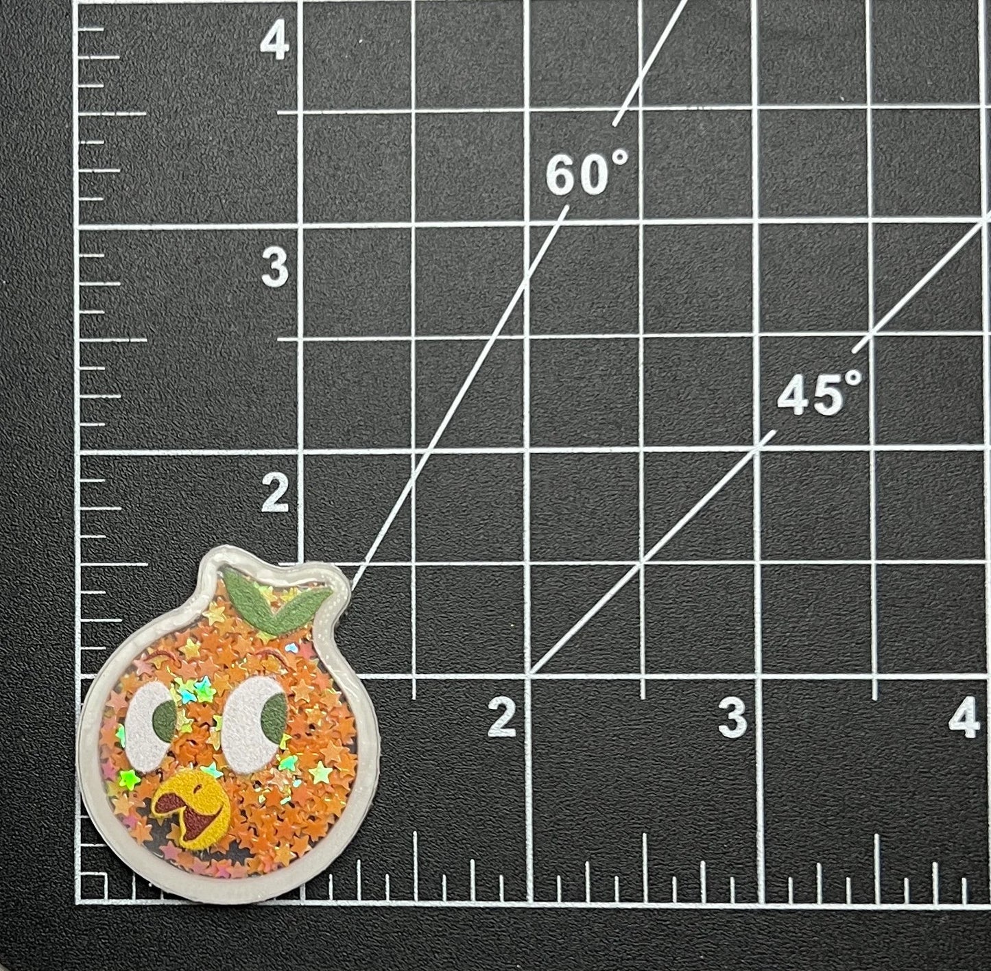 Disney Orange Bird Acrylic Shakers | Hair Bow Center, Key Ring, Scrapbook Embellishment