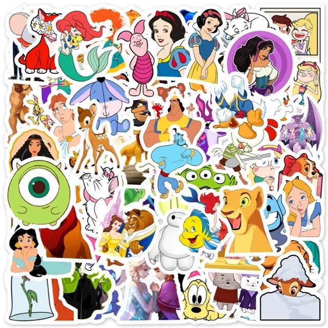 Assorted Disney Stickers -- Water Resistant -- Laptop, Hydro Flask, Scrapbooking, Journaling, Luggage, Skateboard, Diary, Phone Case