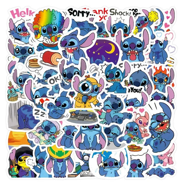 Lilo and Stitch Stickers -- Waterproof -- Laptop, Hydro Flask, Scrapbooking, Journaling, Luggage, Skateboard, Diary, Phone Case