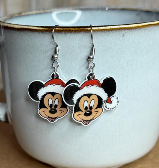 Mickey Santa Earrings