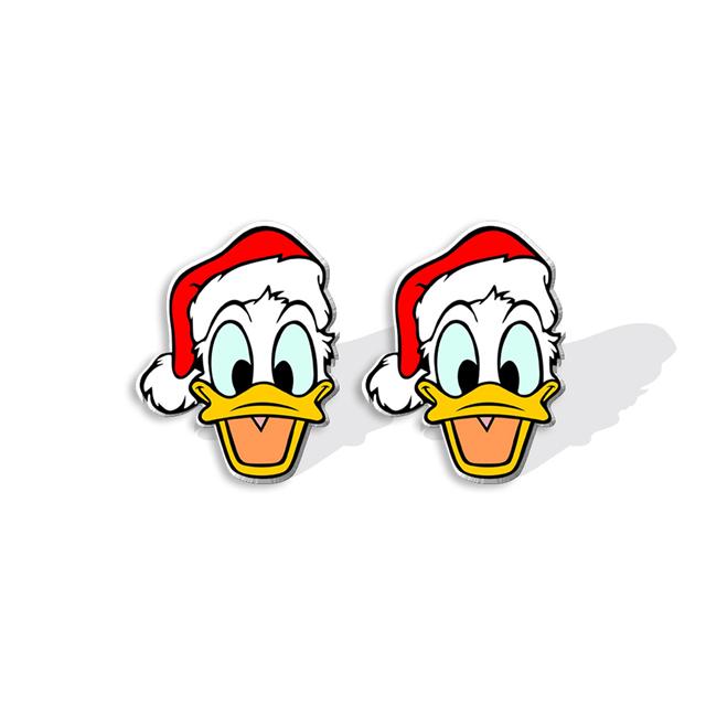 Donald Duck Santa Earrings