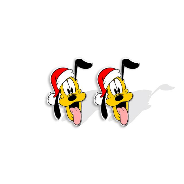 Pluto Santa Earrings