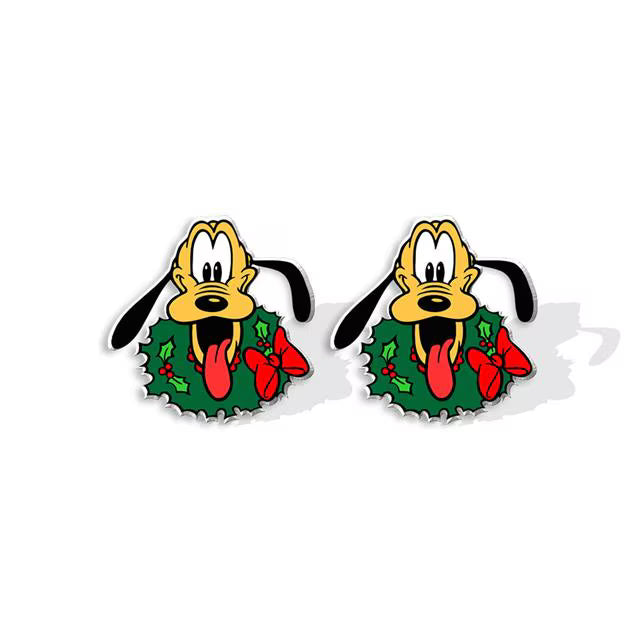 Pluto Christmas Earrings