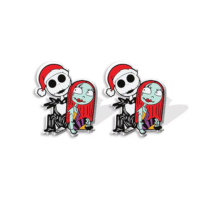Santa Jack and Sally Earrings