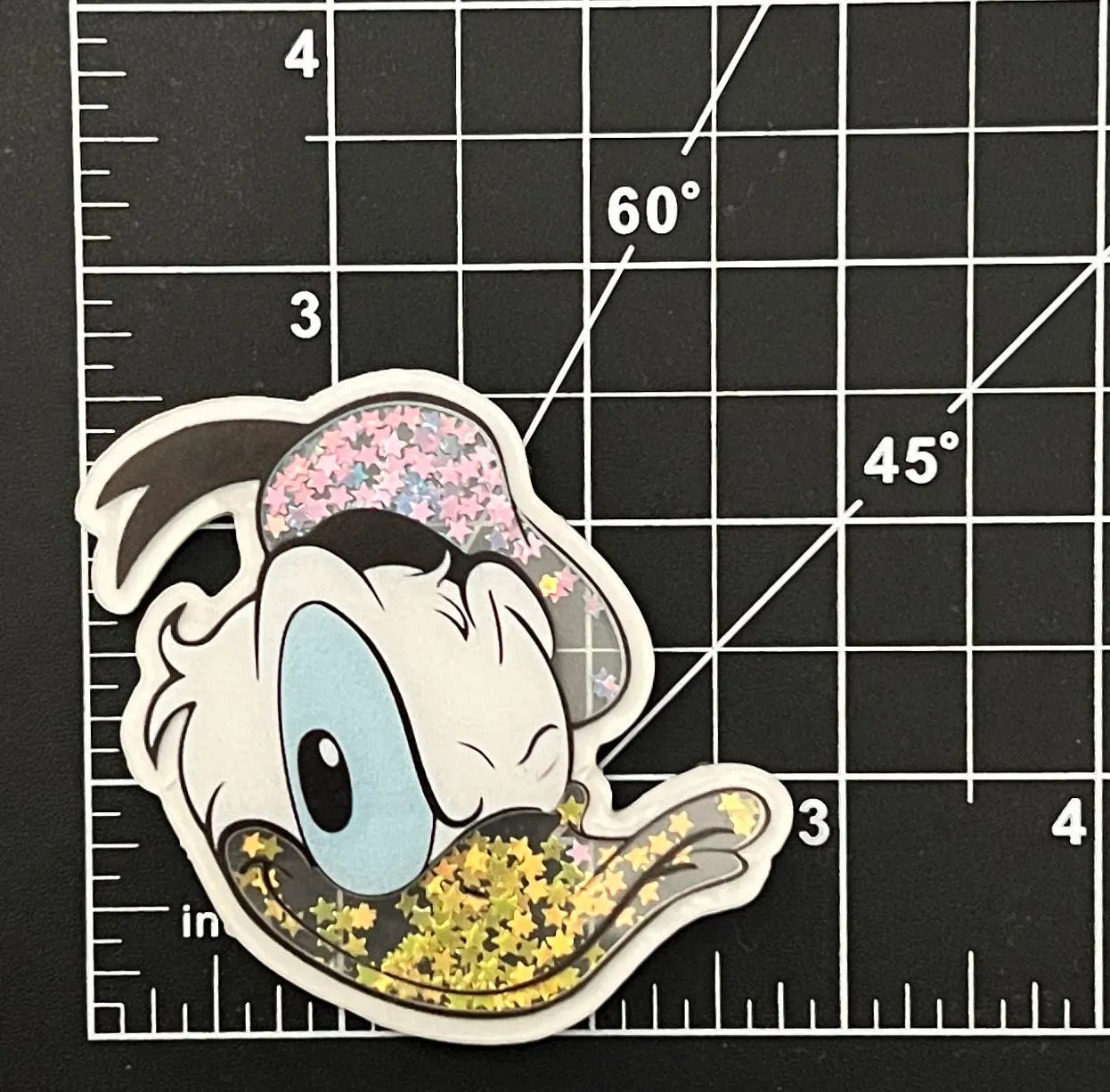 Disney Donald Duck Acrylic Shakers | Hair Bow Center, Key Ring, Scrapbook Embellishment