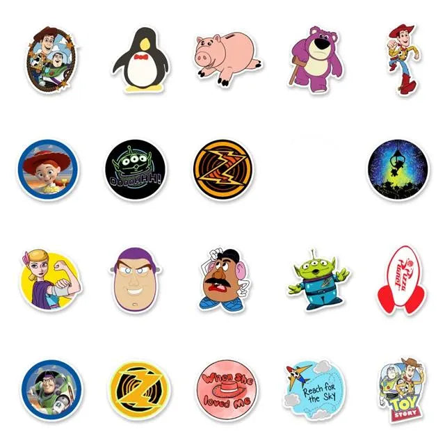 Toy Story Stickers -- Waterproof -- Laptop, Hydro Flask, Scrapbooking, Journaling, Luggage, Skateboard, Diary, Phone Case